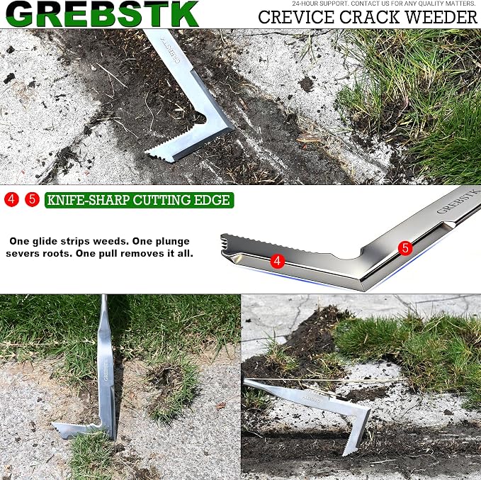GREBSTK Crack Weeder Crevice Weeding Stainless Steel Sharp Lightweight Tool | - Image 3