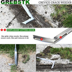 GREBSTK Crack Weeder Crevice Weeding Stainless Steel Sharp Lightweight Tool | - Image 3