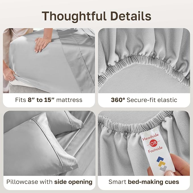 California Design Den Soft 100% Cotton Sheets Twin XL Size Set, 400 Thread - Image 6