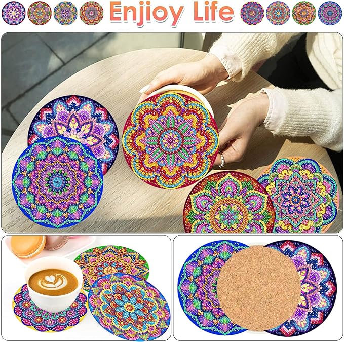 ijbnhd Mandala Diamond Painting Coasters Kit - Image 2