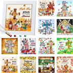Trandraft 13 Pcs Cross Seasonal Diamond Art Kits by Trandraft