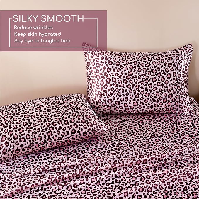 MR&HM Satin Bed Sheets, California King Size Sheets Set - Image 5