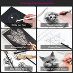 HIFORNY 100 PCS Drawing Set Sketching Kit, Sketch Pencils Art Supplies - Image 6