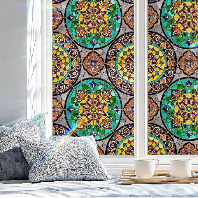 Stained Glass Window Privacy Film Static Cling - Image 4