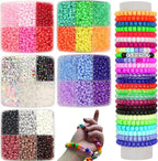 JULIMAIDONG 6500Pcs Pony Beads for Bracelets Making, 27 Colors Kandi Friendship - Image 3