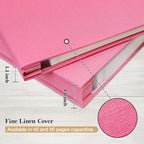 potricher Large Photo Album Self Adhesive 3x5 4x6 5x7 8x10 10x12 Pictures Linen - Image 5