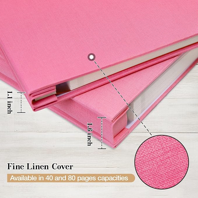 potricher Large Photo Album Self Adhesive 3x5 4x6 5x7 8x10 10x12 Pictures Linen - Image 5