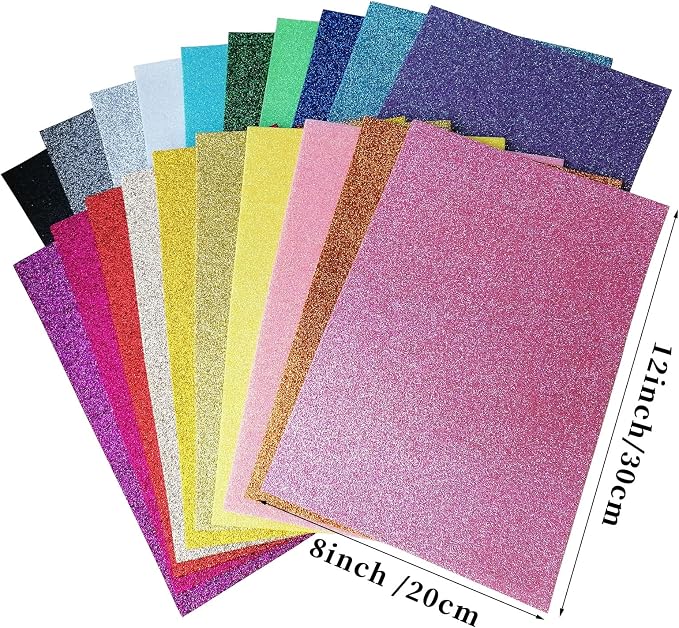 Glitter Felt, Glitter Sheets, 8 x12 inches Felt Glitter - Image 5
