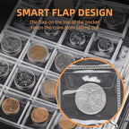 400-Pocket Fireproof Coin Collection Book & 36 Paper Money Organizer Binder | - Image 6
