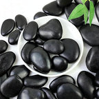SIDONG 10 lbs Black River Rocks, 1.2-2 Inches Polished Pebbles by SIDONG