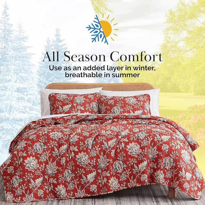 Southshore Fine Living, Inc. Oversized King Quilt Bedding Set, Jacobean Willow - Image 9