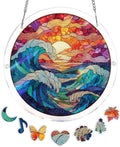 Acrylic Puzzle Suncatcher, Faux Stained Glass Sea Sun Catcher by Unknown