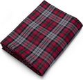 Pico Textiles 1 Yard Red and Gray Tartan Plaid Flannel Fabric by PicoTextiles