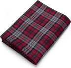 Pico Textiles 1 Yard Red and Gray Tartan Plaid Flannel Fabric by PicoTextiles