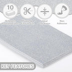 10 Pack Glitter Foam Sheets Craft 8 x 12 inch | Sparkles Foam Paper - Image 3
