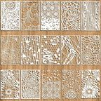 12 Pcs Abstract Geometric Texture Stencils by Unknown
