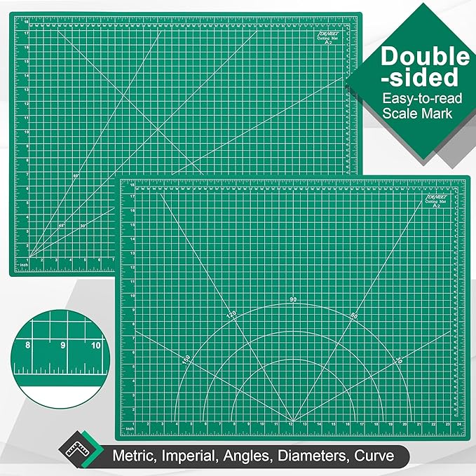 Density-upgraded 18" x 24" Self Healing Sewing Mat, Idemeet Rotary Sewing Mat - Image 2