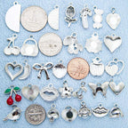 Silver-Tone Enamel Charms Set for DIY Jewelry Making - Image 3
