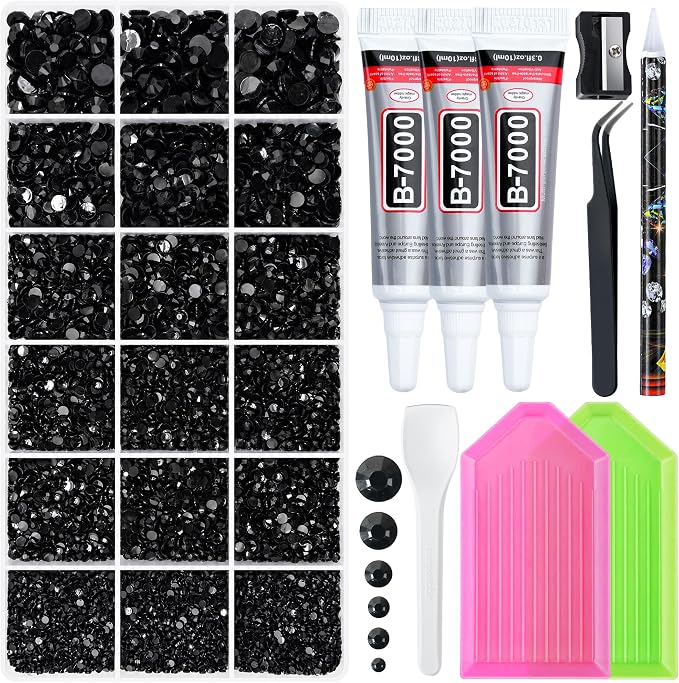 32000 Pcs Resin Jelly Rhinestones Kit, All-in-One Bedazzling Kit by Lotwow