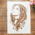 TIAMECH A4 Reusable Woman Long Flowing Hair Stencil by TIAMECH