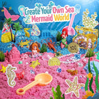 KNASON Mermaid Sensory Bin, Play Sand Art Kit - Image 3
