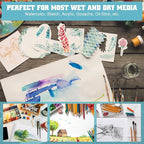 Watercolor Paper Pad, Watercolor Sketchbook 9" x12” 140lb/300gsm, Spiral Bound - Image 5