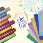 Tintnut Colorful Glitter Heat Transfer Vinyl, easy cut & weed, stretch washable - Image 3