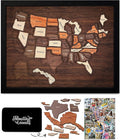 flinelife USA Travel Map, Wooden USA Map Puzzle by flinelife