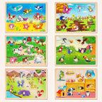 SYNARRY Wooden Puzzles for Toddlers 1-3, 6XSET Animals Puzzles for Toddlers 2-4 - Image 2
