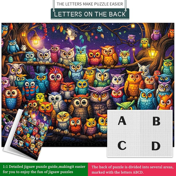 Owl Family Puzzles for Adults 1000 Pieces, Puzzles - Image 7