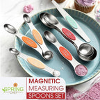 Spring Chef Stainless Steel Metal Magnetic Measuring Spoons Set of 8 - Image 7