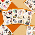 100Pcs French Bulldog Stickers for Water Bottle, Laptop - Image 6