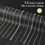 Zplontya 18K Necklace Chains for Jewelry Making Kit 381PCS Include 50Ft 12 - Image 2