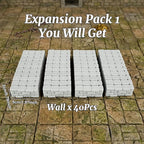 Dungeon Walls 40pcs 28mm Miniature RPG Terrain Modular System DND Terrain - Image 4