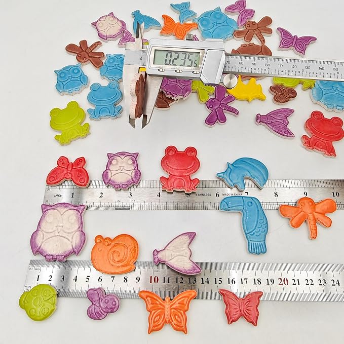 1.1lb Ceramic Mosaic Tiles, Mixed Colour Ceramic Mosaic Pieces - Image 3