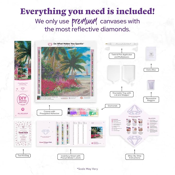 DIAMOND ART CLUB Ocean Whisper Path Diamond Painting Kit, Fun DIY Crafts - Image 3