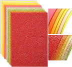 Feifeiya 48 Pcs Orange EVA Foam Sheets 8 x 12 Inch, 36 Regular Foam Sheets 12 by Feifeiya