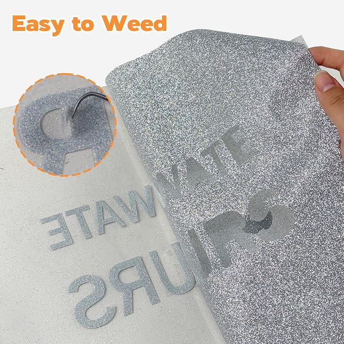 HTVVETUR Glitter Heat Transfer Vinyl - Image 3