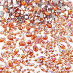 1200Pcs Crystal Gems for Crafts Mix Sizes Flatback Rhinestone Acrylic AB by Jyukan