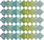 HANPATQUI 50PCS 10 x 10 inch Green Printed 100% Cotton Fat Quarters Fabric - Image 4