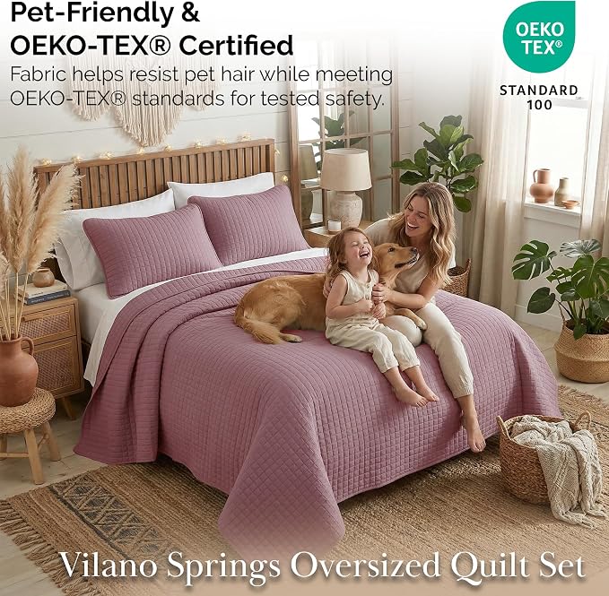 Southshore Fine Living, Inc. Oversized King Quilt Set, Lavender Quilt Bedspread - Image 5