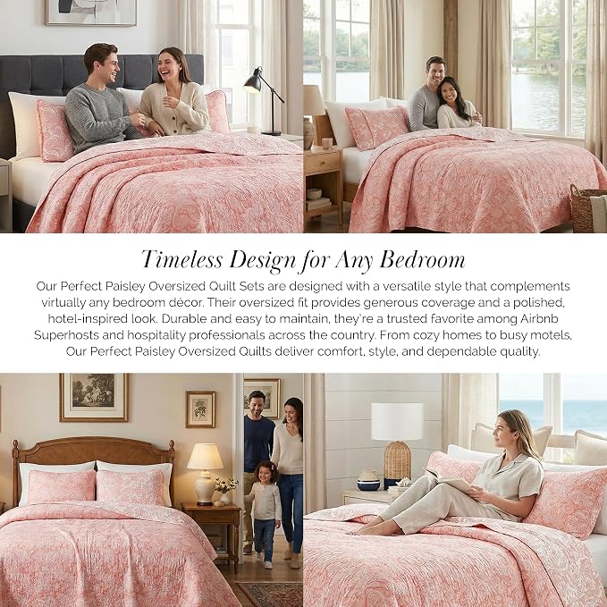 Southshore Fine Living, Inc. Paisley Quilt Queen Size Bedding Set, Summer - Image 6