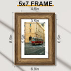 Vittanly 5x7 Picture Frames Set of 2, Ornate Vintage Photo Frame - Image 3