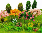 MOMOONNON 28 Pcs Miniature Fairy Garden Tree Plant Ornament, Mixed Model Trees by MOMOONNON
