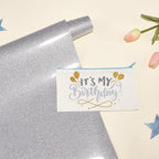 Tintnut Silver Glitter Heat Transfer Vinyl Roll, easy cut & weed, stretch - Image 4