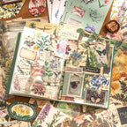Scrapbooking Supplies Kit, Vintage Botanical Aesthetic Scrapbook Kit - Image 5