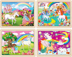 SYNARRY Large Unicorn Princess Fairy Wooden Puzzles - Image 2