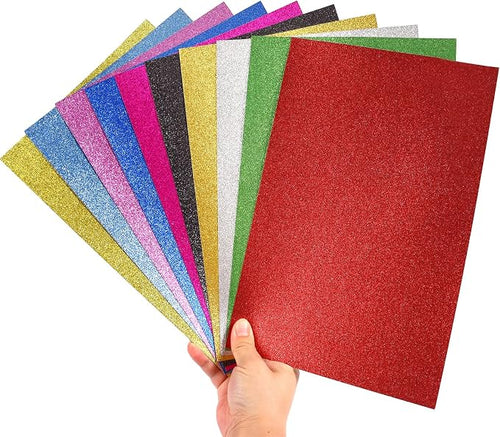 10 Sheets Glitter Decorative Cardstock Paper 30 X 20cm A4 Paper by Mluchee