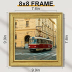 Vittanly 8x8 Picture Frames Set of 2, Ornate Vintage Photo Frame - Image 2