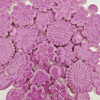 500g/1.1lb Ceramic Mosaic Tiles Mixed Shapes of Flowers, Mushrooms - Image 3